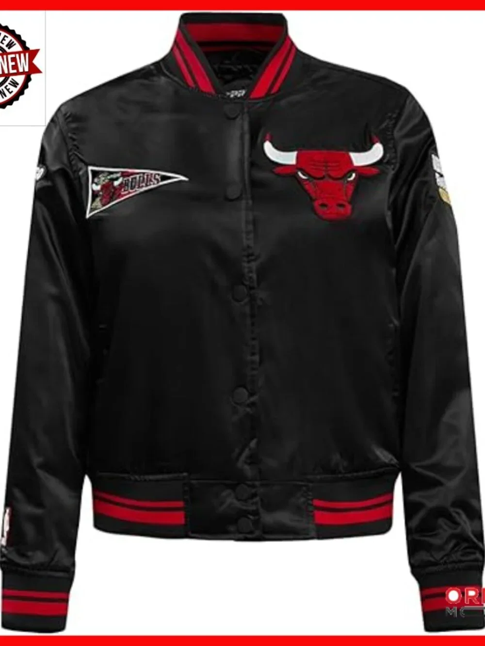 Women's NBA Retro Satin Jacket Long Sleeve Snap Closure Regular Fit - Picture 1 of 7